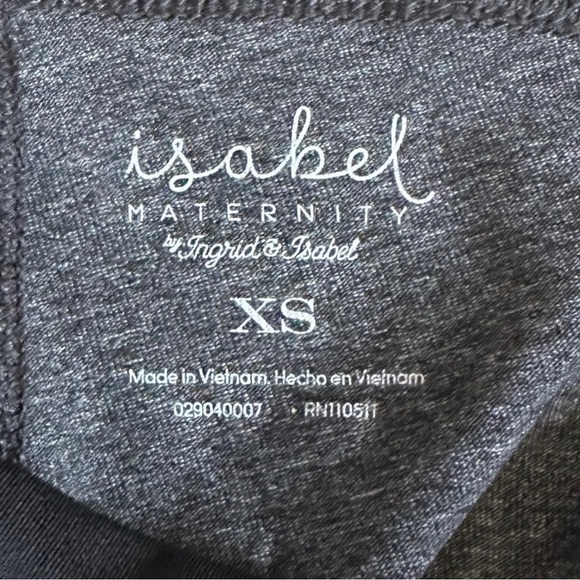 🌺 Isabel Maternity Stretchy Gray Leggings Size XS NWT Comfy Support - Picture 9 of 10